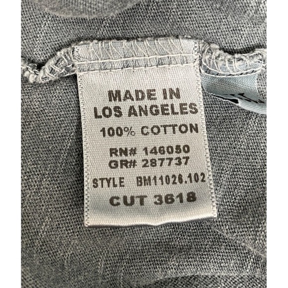 Buck Mason Slub Curved Hem Long Sleeve Tee Blue Gray XL - Picture 6 of 15